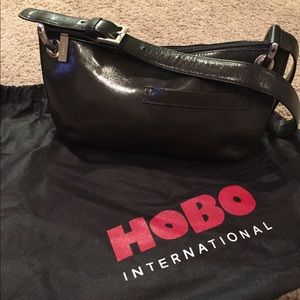Hobo shoulder bag in hunter green leather
